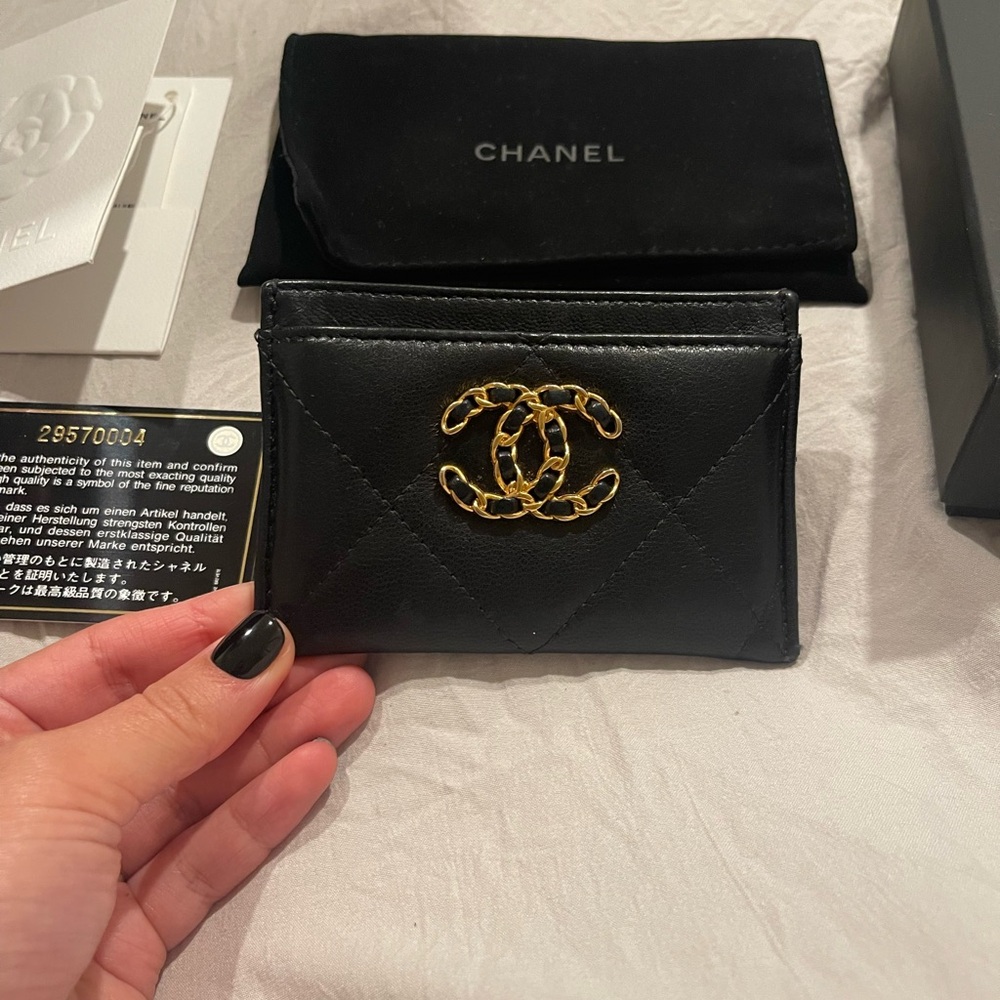 Chanel Black Card Holder